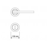 Πόμολα πόρτας χειρολαβή με ροζέτα art 103