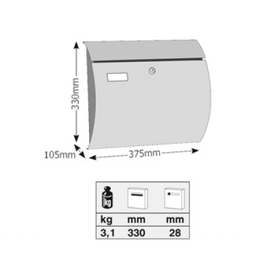 Γραμματοκιβώτιο Ανοξείδωτο Bερόνα 3003