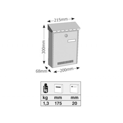 Γραμματοκιβώτιο Ανοξείδωτο Παρίσι 304 