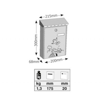Γραμματοκιβώτιο Μαύρο Χάλκινο 311 
