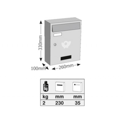 Γραμματοκιβώτιο Πολυκατοικίας 801 ΑΘΗΝΑ σε Χρυσό