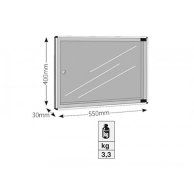 Πίνακας ανακοινώσεων 702 Μοντέλο 400mm x 550mm σε Αλουμίνιο