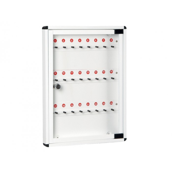 Κλειδοθήκη με 24 Θέσεις Κλειδιών 40x30x3cm Viometal 1524 Λευκή