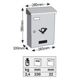 Γραμματοκιβώτιο Λευκό Βερολίνο 3001