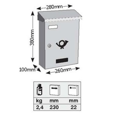 Γραμματοκιβώτιο Μπρονζέ Σφυρήλατο Βερολίνο 3001
