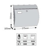 Γραμματοκιβώτιο Αλουμινίου Βερόνα 3003