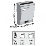 Γραμματοκιβώτιο Ασημί Βόννη 308