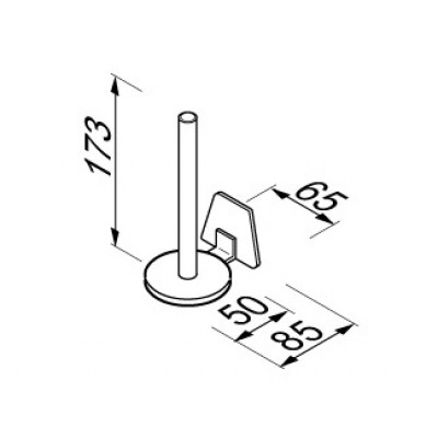 Θήκη Εφεδρική Χαρτιού 2 Ρολών Geesa Chrome 5126