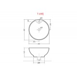 Νιπτήρας μπάνιου Scarabeo LUNA 8003-300  40 cm