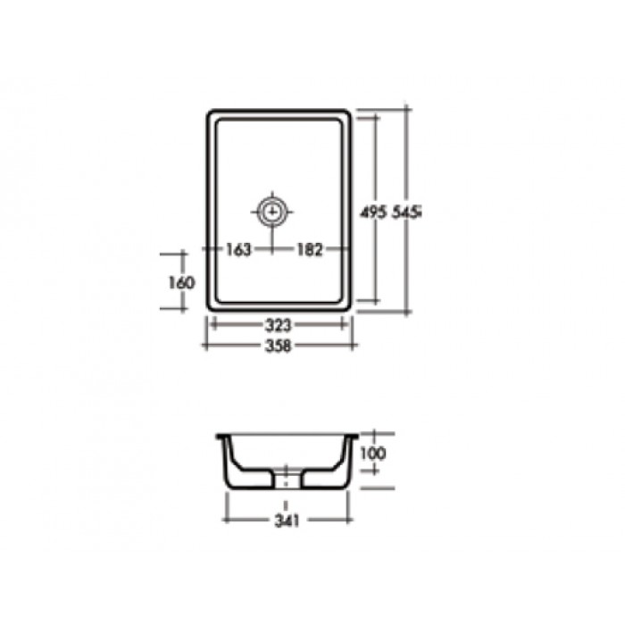 Νιπτήρας Tech 54,5x35,8 Scarabeo White 8037-300