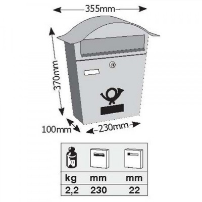 Γραμματοκιβώτιο Καφέ Βιέννη 5001