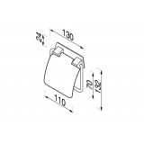 Χαρτοθήκη με κάλυμμα Geesa Standard Home 5144 χρώμιο