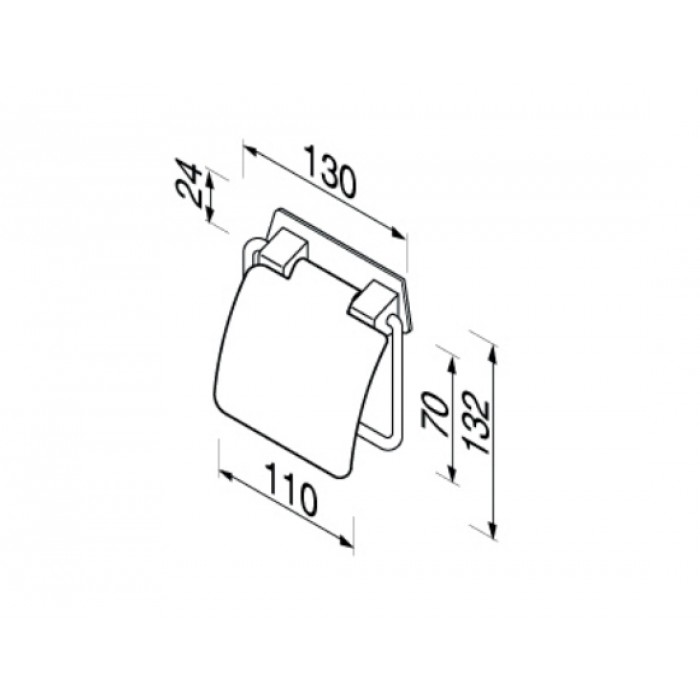 Χαρτοθήκη με κάλυμμα Geesa Standard Home 5144 χρώμιο