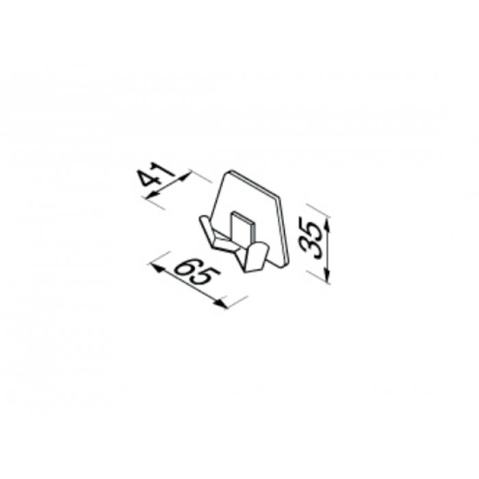 Άγκιστρο διπλό Geesa Standard Home 5254 χρώμιο