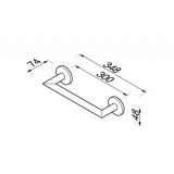 Λαβή Λουτρού 30 Nemox Geesa Χρώμιο 6506