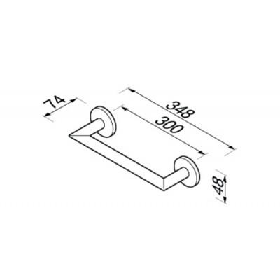 Λαβή Λουτρού 30 Nemox Geesa Χρώμιο 6506
