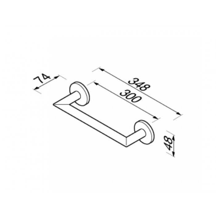 Λαβή Λουτρού 30 Nemox Geesa Χρώμιο 6506