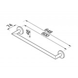 Πετσετοκρεμάστρα Σταθερή 60 Nemox Geesa Χρώμιο 6507/60-300