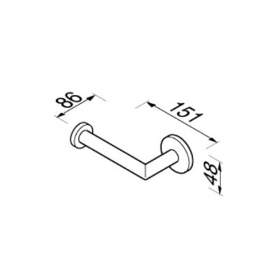 Χαρτοθήκη χωρίς κάλυμμα Nemox Geesa Χρώμιο 6509