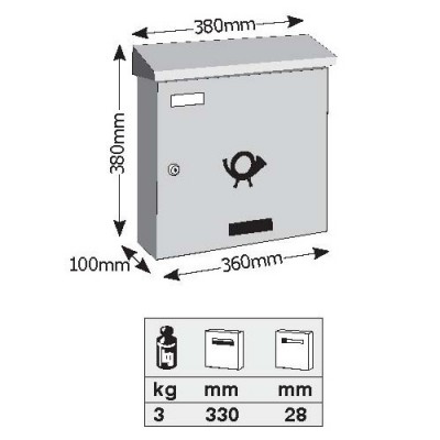 Γραμματοκιβώτιο Καφέ Λονδίνο 9001 