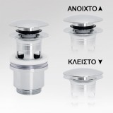 Βαλβίδα νιπτήρος Nextage clic-clac 61105