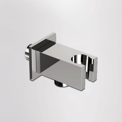 Παροχή Νερού Επίτοιχη Τετράγωνη Με Στήριγμα Τηλεφώνου σε Χρώμιο Eurorama C20141-100