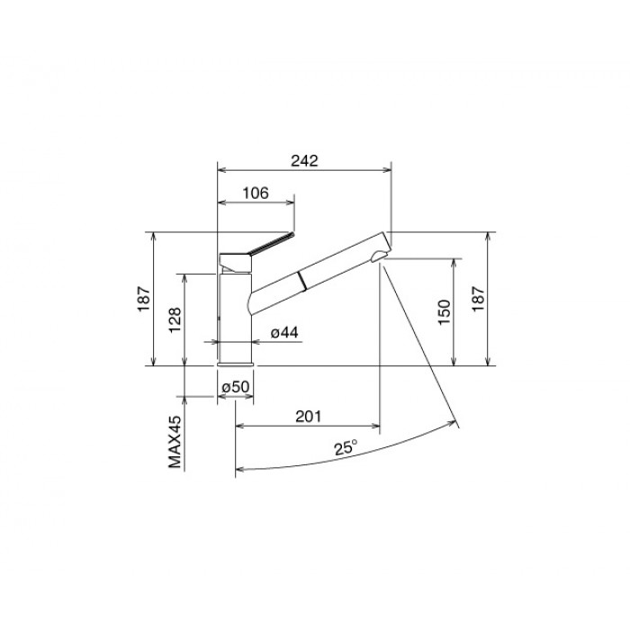 Μπαταρία κουζίνας LaTorre Newpro 42181-100 Χρώμιο