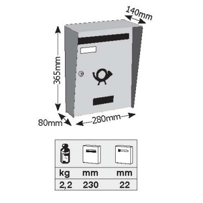 Γραμματοκιβώτιο Καφέ Όσλο 2001