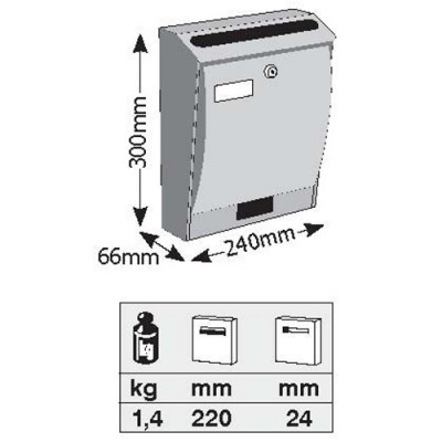 Γραμματοκιβώτιο Ανοξείδωτο Βόννη 308