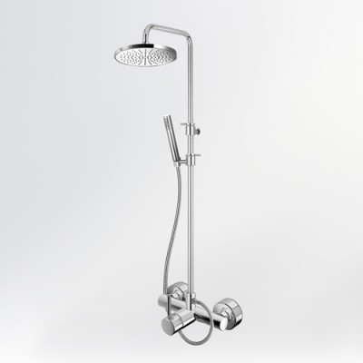 Στήλη ντους με Μπαταρία και κολώνα με ρυθμιζόμενο ύψος από 83cm - 144cm Eurorama Tonda 145065-100