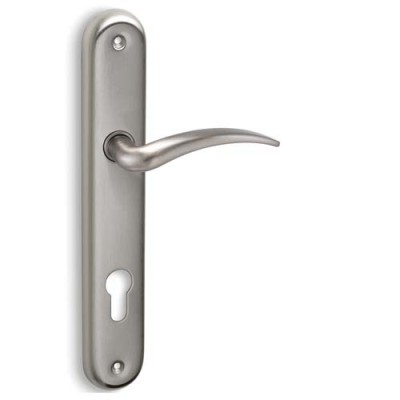 Πόμολα πόρτας χειρολαβή με πλάκα C435 σε Ματ Νίκελ