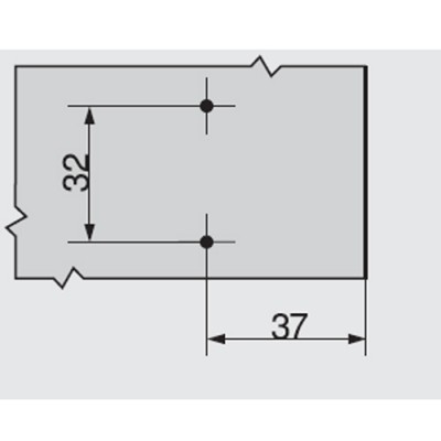 Φρένο BLUM 971A0700 με αντάπτορα για βίδωμα στο πλαϊνό με ύψος κατασκευής 25mm