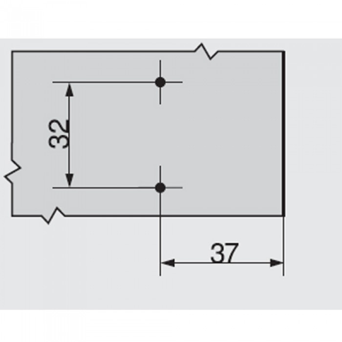 Φρένο BLUM 971A0700 με αντάπτορα για βίδωμα στο πλαϊνό με ύψος κατασκευής 25mm