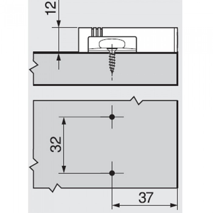 Αντάπτορας σταυρός 970.1501 για το φρένο BLUM