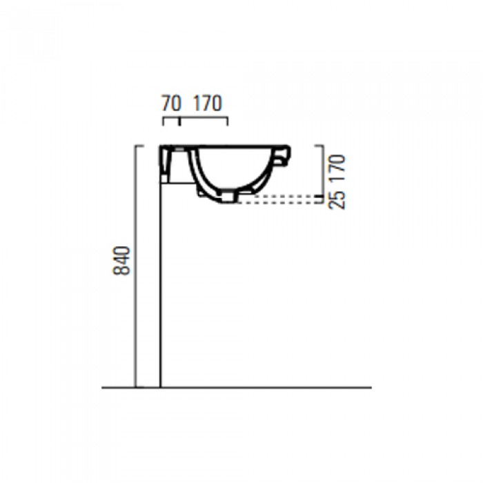 Νιπτήρας Classic 60x46 Κρεμαστός Gsi Λευκός 8731-300