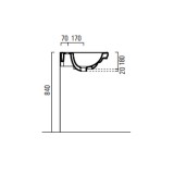 Νιπτήρας Μπάνιου 75x50cm Κρεμαστός Gsi Classic 8787-300