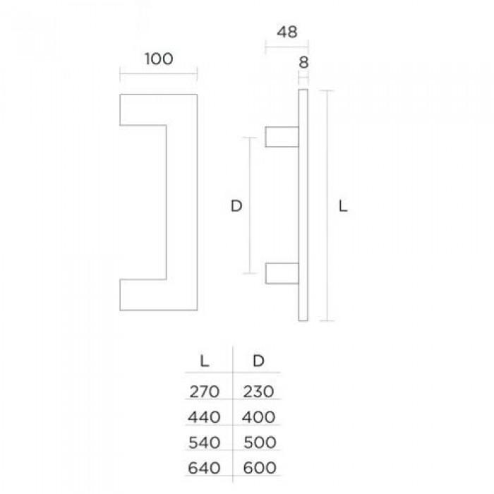 Λαβή εξώπορτας (1 Τεμάχιο) Convex σειρά 917 σε Ματ Νίκελ-Ανοξείδωτο