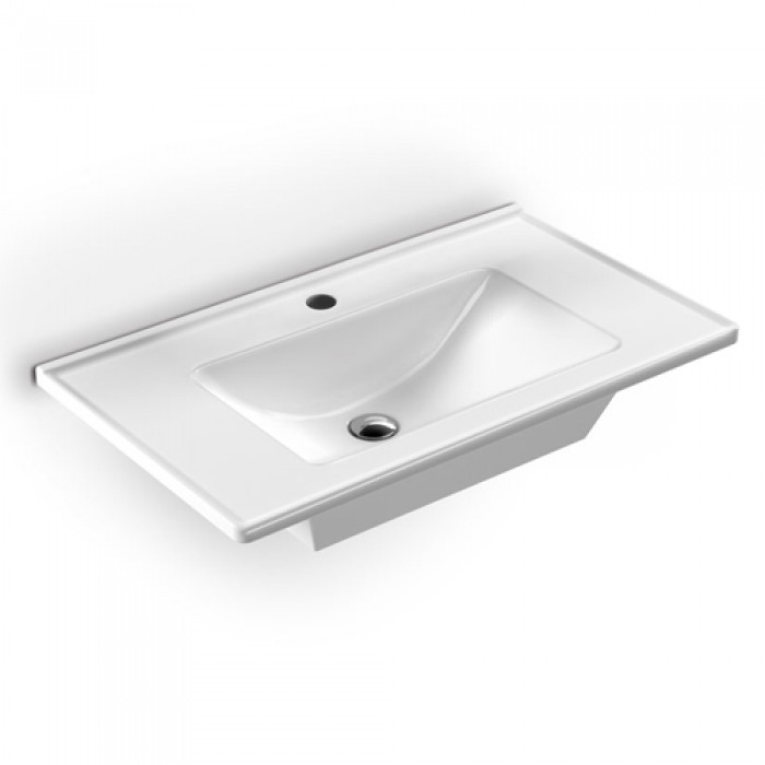 Νιπτήρας μπάνιου Slim 80x46 (1 Οπή) Serel White 3035-300