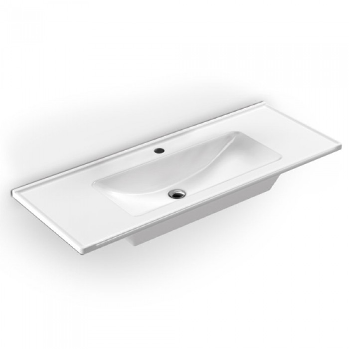 Νιπτήρας μπάνιου Slim 120x46 (1 Οπή) Serel White 3039-300