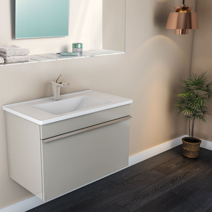 Νιπτήρας μπάνιου Slim 120x46 (1 Οπή) Serel White 3039-300