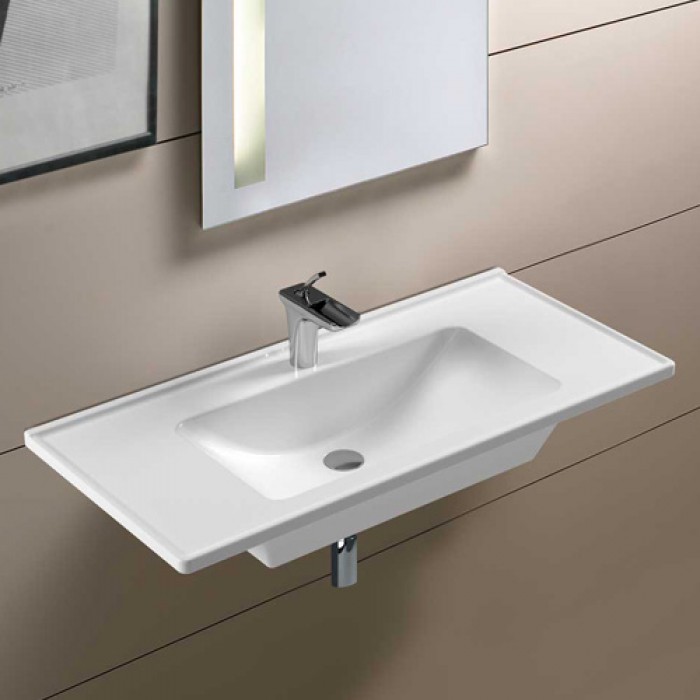 Νιπτήρας Slim 100x46 (1 Οπή) Serel White 3037-300