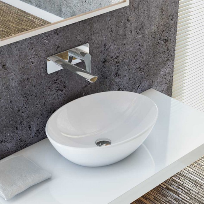 Νιπτήρας μπάνιου 55x41cm Λευκό Serel CH33-300