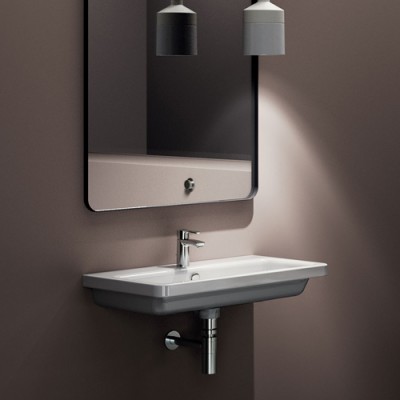 Νιπτήρας City 80x45 (1 Οπή) Bianco Ceramica White MCITY36-300