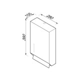 Θήκη για χειροπετσέτες Geesa 1231-110 inox satin