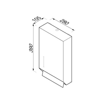 Θήκη για χειροπετσέτες Geesa 1231-110 inox satin