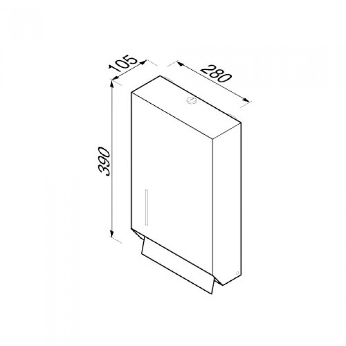 Θήκη για χειροπετσέτες Geesa 1231-110 inox satin