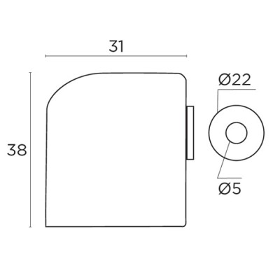 Μαγνητικό στοπ δαπέδου ματ νίκελ 064-8001 Metalor