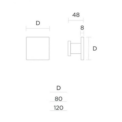 Μπούλ εξώθυρας (2τεμάχια Ζεύγος) Convex σειρά 1067 σε Ματ Νίκελ 80mm