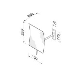 Καθρέπτης αναδιπλούμενος - ανακλινόμενος 15x22,5x20cm Geesa 1083