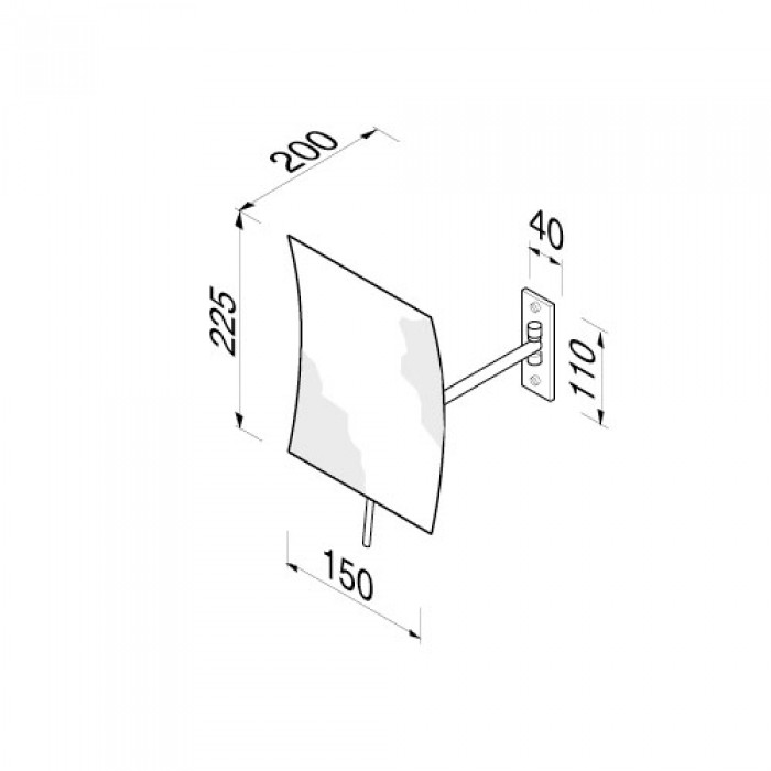 Καθρέπτης αναδιπλούμενος - ανακλινόμενος 15x22,5x20cm Geesa 1083